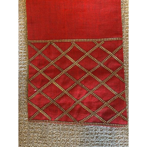 Jingles & Joy Red / Gold Runner Fully Lined - Picture 3 of 5